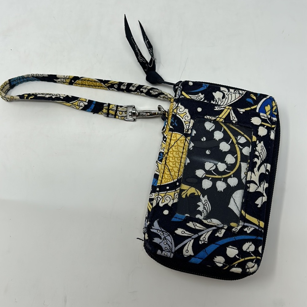 Vera Bradley Blue & Yellow Wristlet Wallet Excellent Condition - Picture 4 of 7